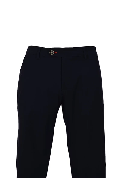 Cengiz İnler Düğmeli Yan Cep Slim Fit Düz Erkek Paraşüt Pantolon - 8