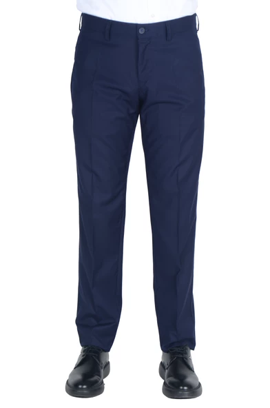 Cengiz İnler Fermuarlı Yan Cep Düz Pamuk Slim Fit Erkek Pantolon - 4