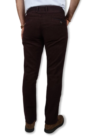 Cengiz İnler Fermuarlı 5 Cep Kuş Gözü Slim Fit Erkek Kanvas Pantolon - 5