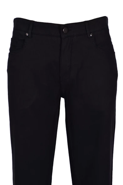 Cengiz İnler Yan Fermuarlı Dik Çizgili Slim Fit Erkek Kanvas Pantolon - 3