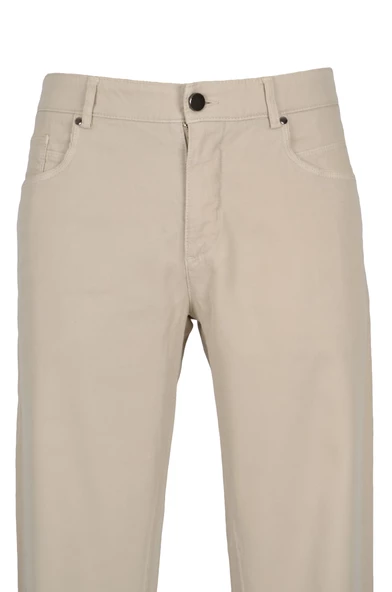 Cengiz İnler Yan Fermuarlı Dik Çizgili Slim Fit Erkek Kanvas Pantolon - 6