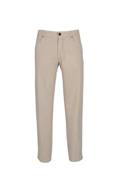 Cengiz İnler Yan Fermuarlı Dik Çizgili Slim Fit Erkek Kanvas Pantolon - 4