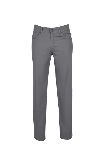 Cengiz İnler Fermuarlı 5 Cep Slim Fit Armürlü Erkek Kanvas Pantolon - 3