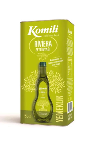 Komili Yemeklik Riviera Zeytinyağı 5 lt Teneke