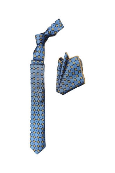 Cengiz İnler Puantiye Desenli Mendilli İnce Mikrofiber Erkek Kravat Aksesuar - 2