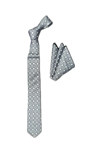 Cengiz İnler Puantiye Desenli Mendilli İnce Mikrofiber Erkek Kravat Aksesuar - 3