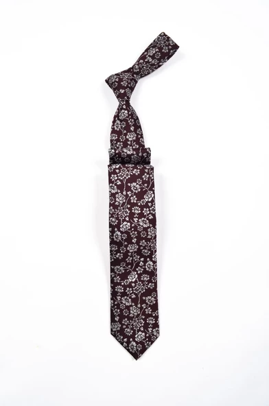 Cengiz İnler Çiçekli Mikrofiber Erkek Kravat Aksesuar - 2