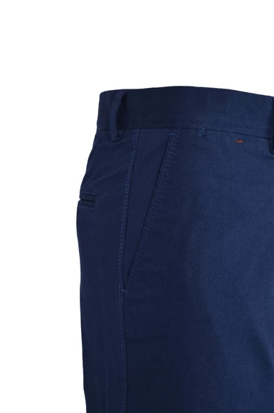Cengiz İnler Fermuarlı Yan Cep Armürlü  Slim Fit Erkek Kanvas Pantolon - 7