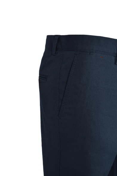 Cengiz İnler Fermuarlı Yan Cep Armürlü  Slim Fit Erkek Kanvas Pantolon - 5