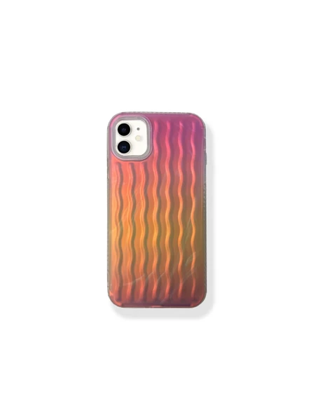 İphone 11 Dalgalı Kabartmalı Silikon Wave Telefon Kapak - Resim 8