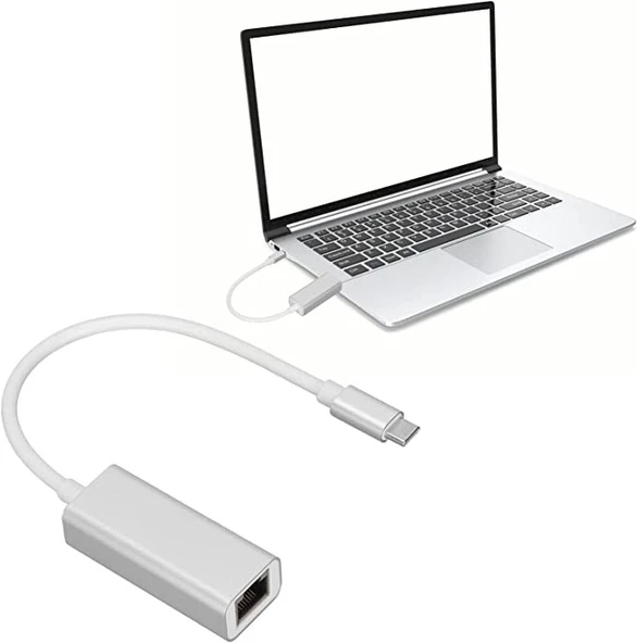 Concord C842 Type-C To Usb  Lan USB-C Ethernet Adaptörü USB-C To RJ45 - 3