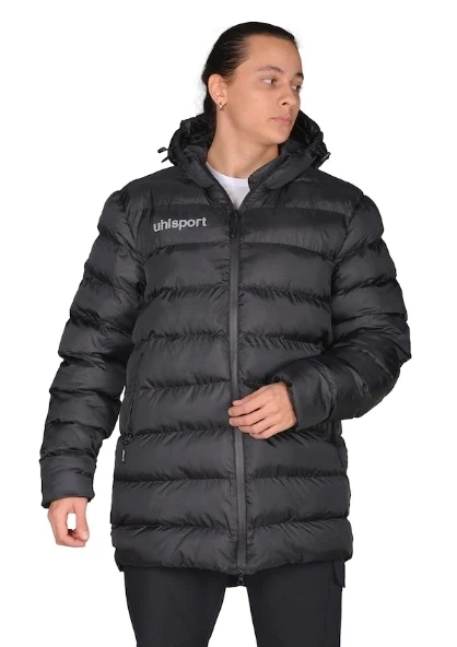 Uhlsport Free - Erkek Siyah Uzun Mont