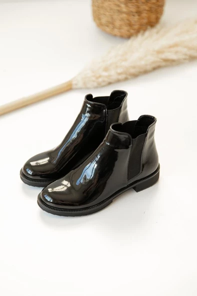 Kenar Lastik Detaylı Kısa Topuklu Chelsea Hafif Rahat Kışlık Klasik Kadın Bot  Bootie - 6