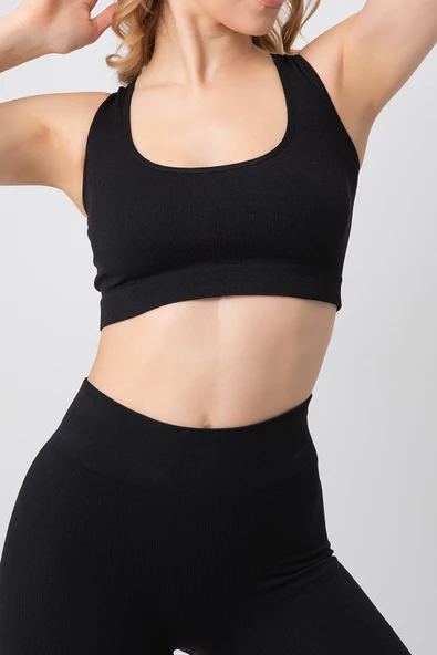DoReMi Seamless Fitilli Çapraz Kalın Askılı Spor Sütyen - 3
