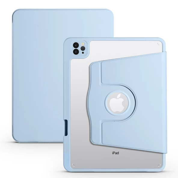 iPad Pro 11 2021 3.Nesil Kılıf Termik Kalem Bölmeli Dönen Standlı - 3
