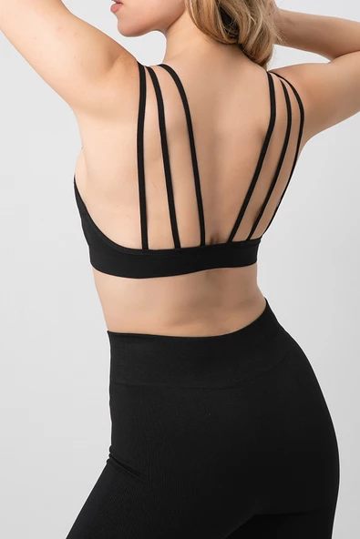 DoReMi Seamless Sırt Askılı Pedli Spor Sütyen - 5