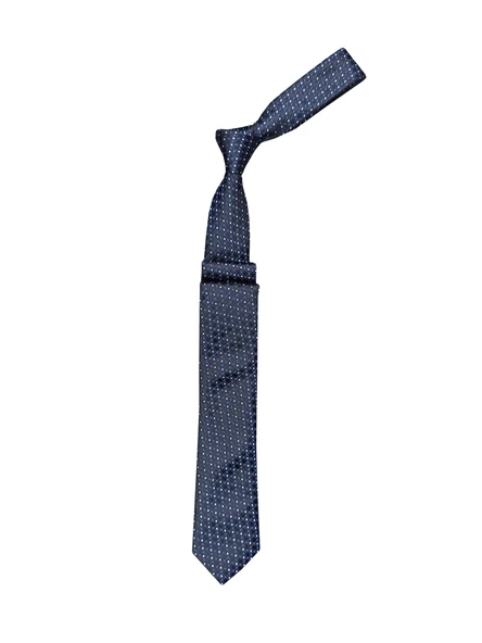 Cengiz İnler Nokta Çizgili Mikrofiber Erkek Kravat Aksesuar - Resim 4