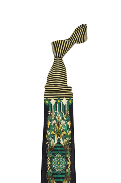 Cengiz İnler Erguvan Desen Mikrofiber Erkek Kravat Aksesuar - Resim 6