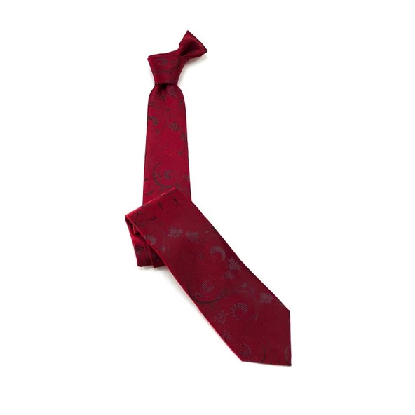 Cengiz İnler Sarmaşık Desen Mikrofiber Erkek Kravat Aksesuar - 2