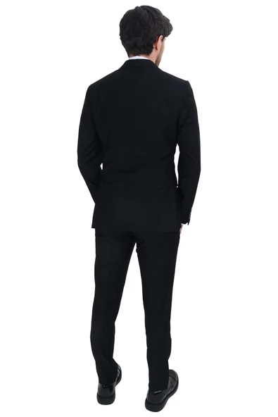 Cengiz İnler Düz Kruvaze Slim Fit Erkek Takım Elbise - 9