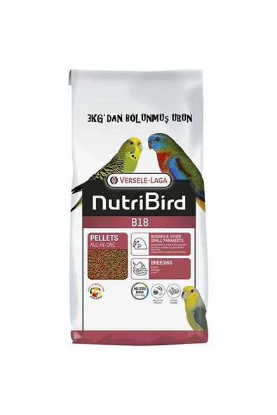 Nutribird B18 (%18 PROTEİN) Pelet Yem - 1kg Deneme Paketi (AÇIK Ü.)