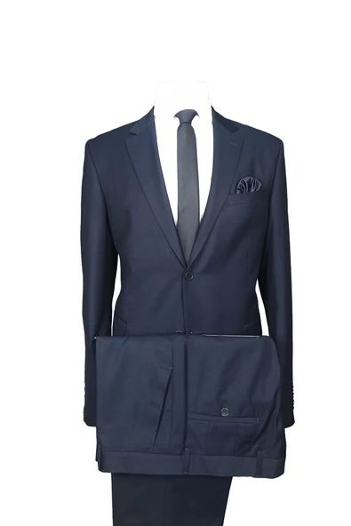 Cengiz İnler Düz Çift Düğme 6 Drop Slim Fit Erkek Takım Elbise - 6