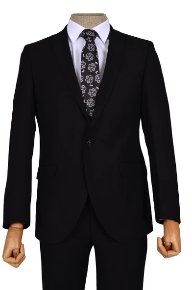 Cengiz İnler Kırlangıç Yaka Tek Düğme 6 Drop Slim Fit Erkek Takım Elbise - 4