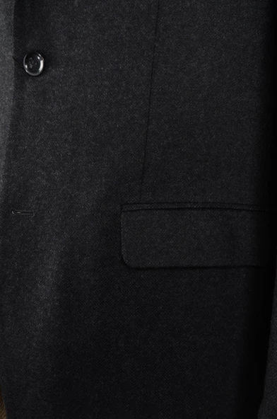 Cengiz İnler Mono Yaka Çift Düğme Kırçıl Desen Klasik Erkek Ceket - Resim 3