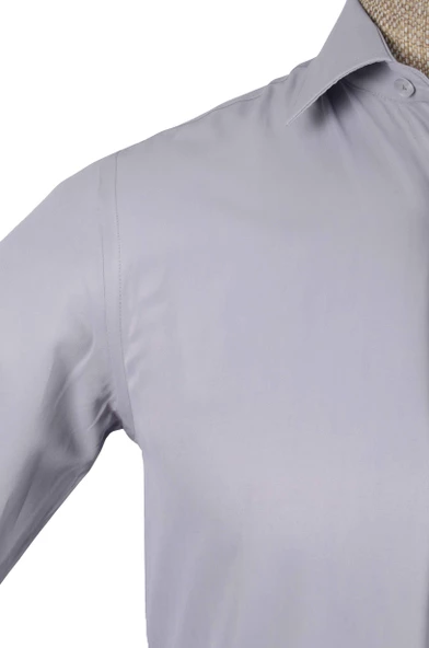 Cengiz İnler Standart Yaka Düz Slim Fit Erkek Pamuk Gömlek - 10