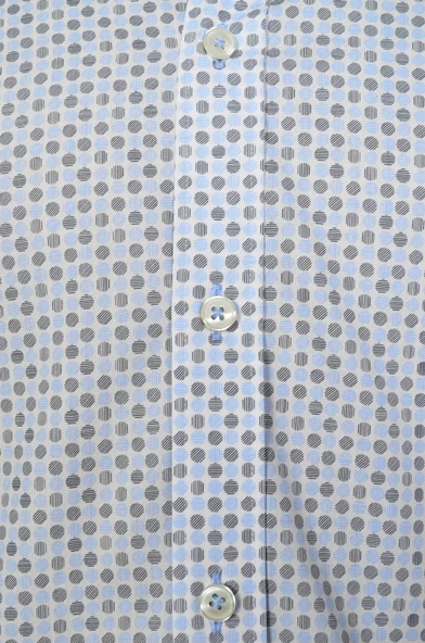 Cengiz İnler Standart Yaka Çizgili Puantiye Desen Slim Fit Erkek Pamuk Gömlek - 4