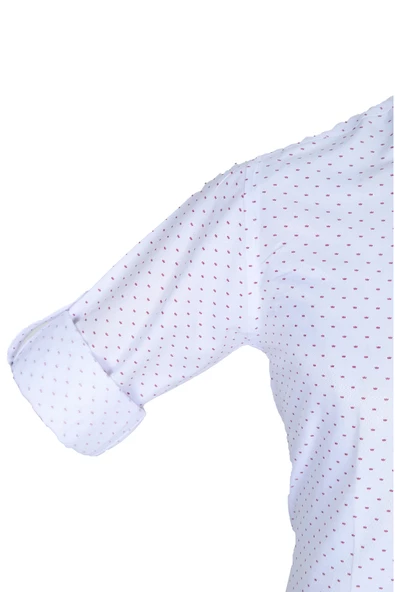 Cengiz İnler Standart Yaka Sinek Desen Slim Fit Erkek Pamuk Gömlek - 2