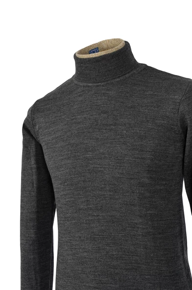 Cengiz İnler Tam Balıkçı Düz Slim Fit Erkek Triko - 5