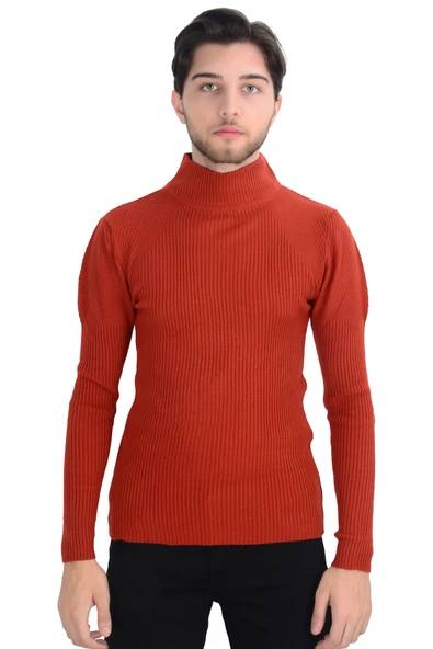 Cengiz İnler Yarım Balıkçı İnce Fitil Slim Fit Erkek Triko - 12