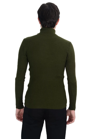 Cengiz İnler Yarım Balıkçı İnce Fitil Slim Fit Erkek Triko - 6