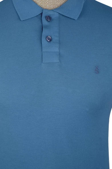 Cengiz İnler Polo Yaka Düz Slim Fit Erkek T-shirt - 9
