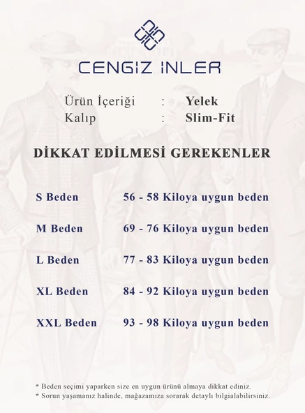 Cengiz İnler Düz Polyester Erkek Yelek