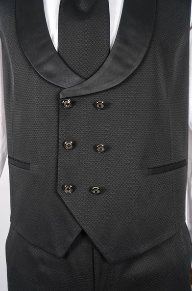 Cengiz İnler Armür Desen Kırlangıç Yaka Damatlık - 6