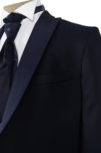 Cengiz İnler Armür Desen Kırlangıç Yaka Damatlık - 2