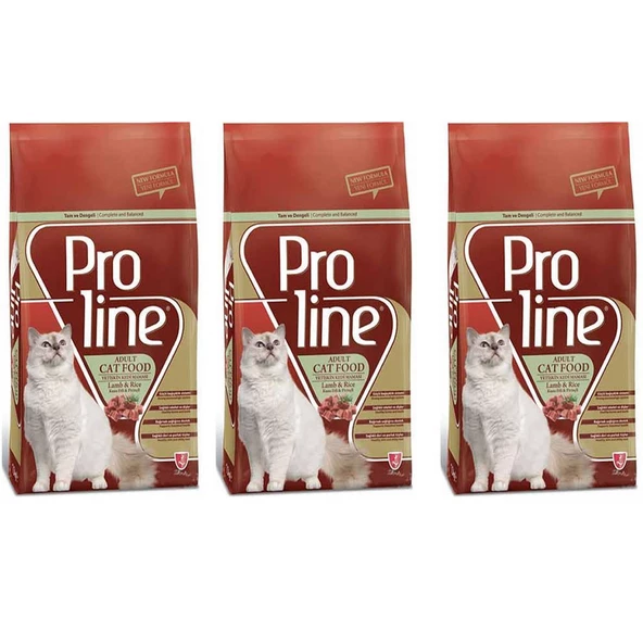 Pro Line Kuzulu Yetişkin Kedi Kuru Maması 1,5 Kg 3 Adet ürün görseli