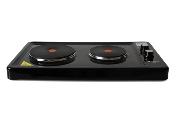 Kunhya İki Gözlü Elektrikli Ocak Siyah Emaye - 2