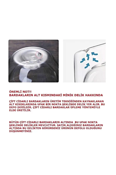 2li Çift Camlı Cidarlı Sevimli Ayıcık Süt Çay Kahve Su Kupa Bardağı 250ml Ev Ofis Isı Yalıtımlı Bardak - 5