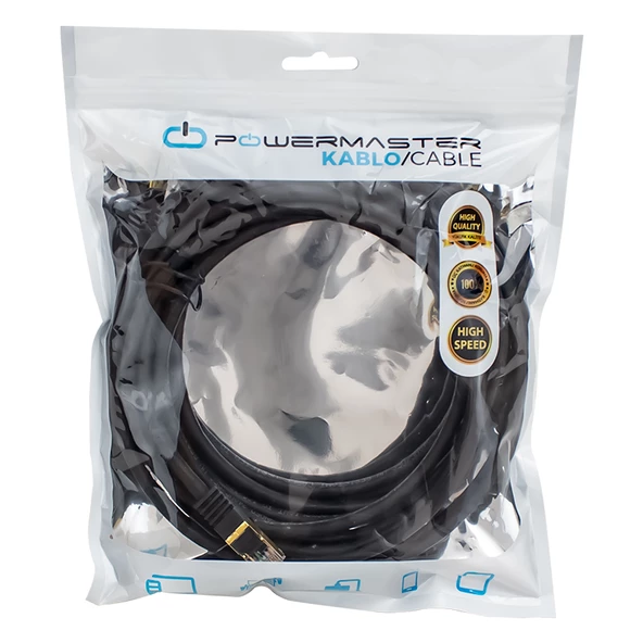 POWERMASTER PMCAT75 5 METRE SİYAH CAT7 KABLO - 3