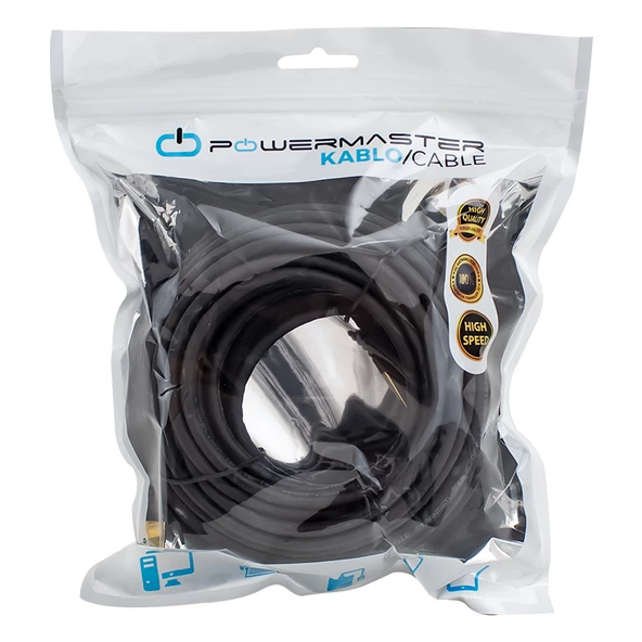 POWERMASTER PMCAT710 10 METRE SİYAH CAT7 KABLO - 3