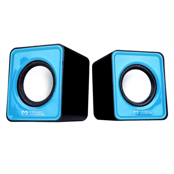 MAGICVOICE T-001 1+1 KARE MODEL MİNİ USB HOPARLÖR - SPEAKER (2*3 WATT)