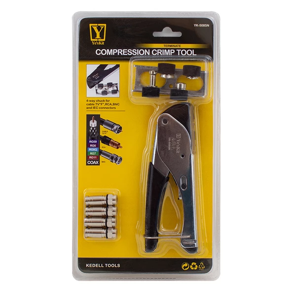 POWERMASTER YK-5085N F/BNC/RCA KONNEKTÖR SIKMA PENSESİ - 2