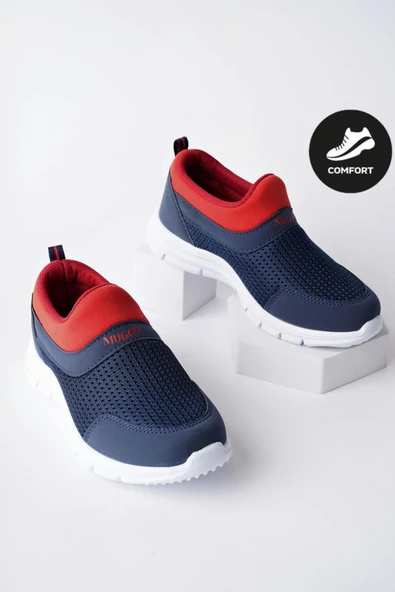 Muggo Tedy Garantili  Unisex Çocuk Bağcıksız Rahat Esnek Günlük Sneaker Spor Ayakkabı