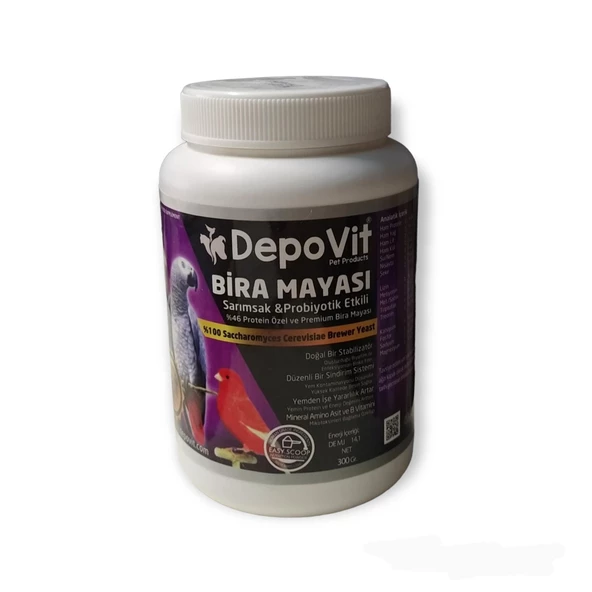 Depovit Tüm Kuşlar İçin İnaktif Sarımsaklı Bira Mayası 300Gr - Resim 3
