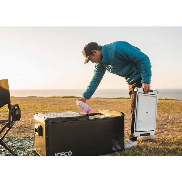 Iceco Vl75prod 12/24Volt 220Volt 75 Litre Çift Bölmeli Outdoor Kompresörlü Oto Buzdolabı/Dondurucu - 8