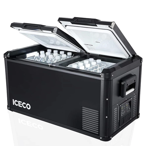 Iceco Vl90prod 12/24Volt 220Volt 90 Litre Çift Bölmeli Outdoor Kompresörlü Oto Buzdolabı/Dondurucu - 2
