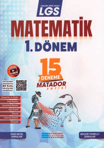 EVRENSEL LGS MATADOR MATEMATİK 1. DÖNEM 15 Lİ DENEME